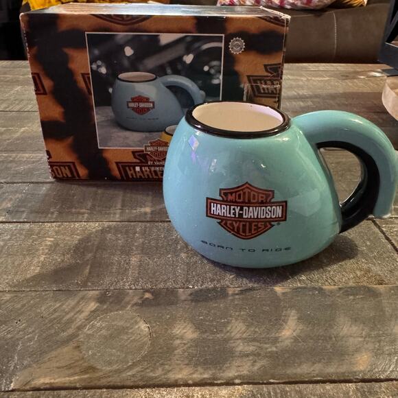 1998 Harley-Davidson Tank Blue Lil' Fat Boy Drinking Cup/Mug New in Box - Picture 7 of 7